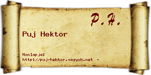 Puj Hektor névjegykártya
